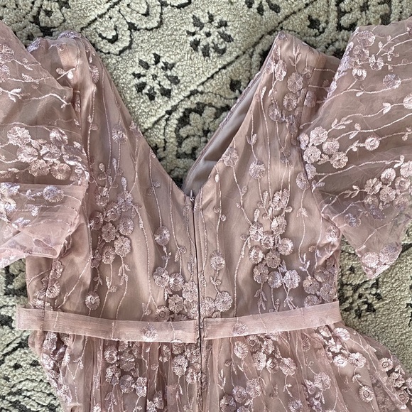 Charming Pink Floral Formal Dress - Picture 6 of 6